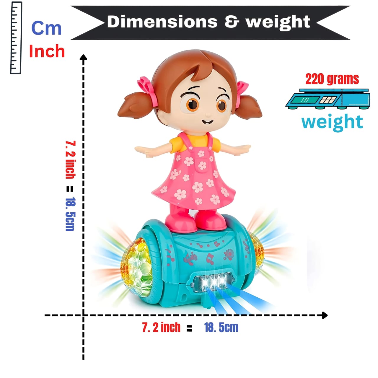 🌟✨ “Fashion Girl Dancing Doll – 360° Rotating Musical LED Toy for Kids” ✨🌟