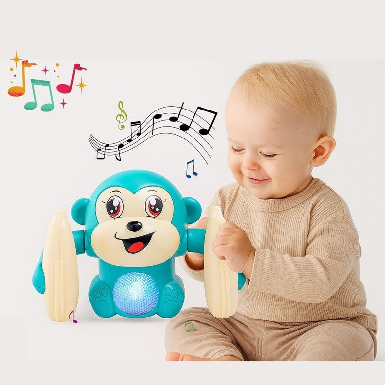 A Dancing Banana Monkey With Musical Sounds